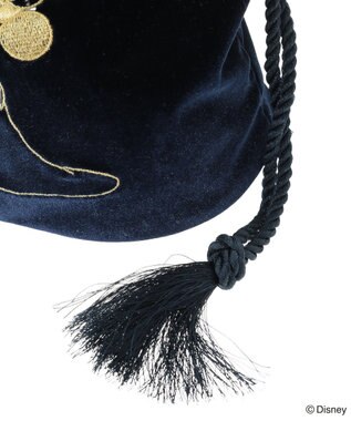 Green Parks ＦＡＮＴＡＳＩＡ／刺繍ベロアミニバッグ Navy