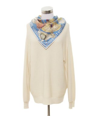 MOONBAT SWASH LONDON 大判シルクツイルスカーフ Trifle 68×68cm 日本製 スカイブルー