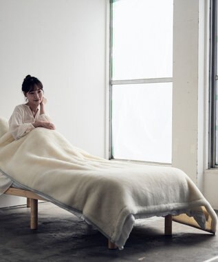 LOOM&SPOOL SRN2メリノウール毛布シングル アイボリーIV