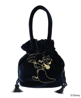 Green Parks ＦＡＮＴＡＳＩＡ／刺繍ベロアミニバッグ Navy