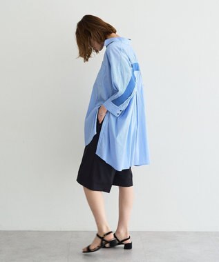 YECCA VECCA リブMIXストライプオーバーシャツ Stripe