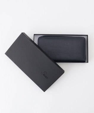 UNBILLION Otias バッファローレザーラウンドF長財布 ネイビー