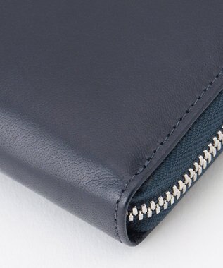 UNBILLION Otias バッファローレザーラウンドF長財布 ネイビー