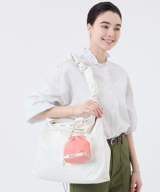 LeSportsac DRAWSTRING BUCKET CHARM/コーラルパンチ/メレンゲ コーラルパンチ/メレンゲ