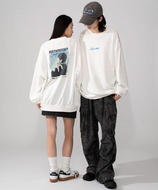 WEGO 【2025年秋冬新作/SMLXLサイズ展開/ユニセックス着用ITEM】アソートグラフィックプルオーバー 柄5