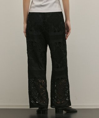 GRACE CONTINENTAL パネル刺繍パンツ ブラック