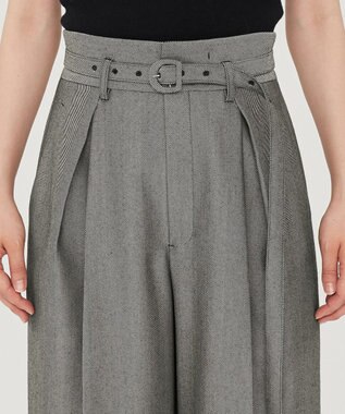 uncrave ヘリンボーンスーツ ワイドパンツ（uncrave WHITE） へリンボーンブラック