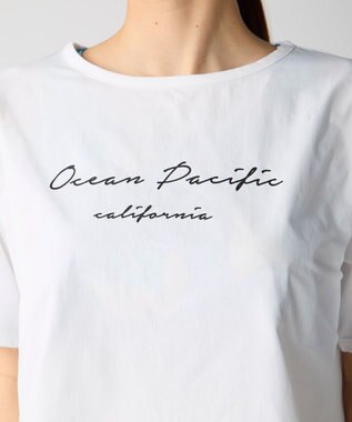 OP／FILA 【Ocean Pacific】裾ブラウジングTシャツ付き４点セット水着 ネイビー
