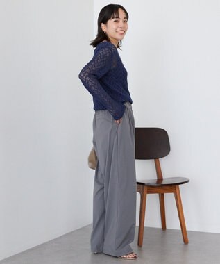 AMERICAN HOLIC レース長袖プルオーバー Navy