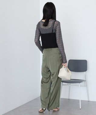 AMERICAN HOLIC レース長袖プルオーバー Charcoal Gray