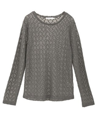 AMERICAN HOLIC レース長袖プルオーバー Charcoal Gray