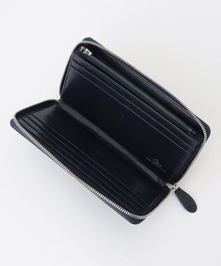 UNBILLION Otias バッファローレザーラウンドF長財布 ネイビー