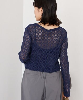 AMERICAN HOLIC レース長袖プルオーバー Navy