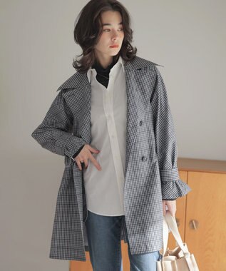 組曲 L リラクシング トレンチコート グレー×ブラック系3