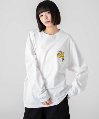 WEGO 【ユニセックス着用ITEM】別注BENDAVISグラフィックT（LS） ホワイト
