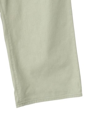 earth music&ecology 【綿100％】ポケットレースカラーパンツ Light Green