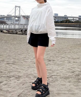 WEGO 【日焼け対策/セットアップ対応】ラッシュガードZIPパーカー ホワイト