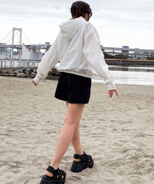 WEGO 【日焼け対策/セットアップ対応】ラッシュガードZIPパーカー ホワイト