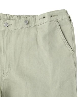 earth music&ecology 【綿100％】ポケットレースカラーパンツ Light Green