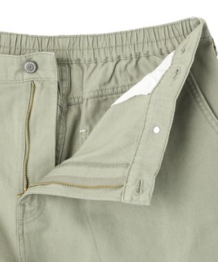 earth music&ecology 【綿100％】ポケットレースカラーパンツ Light Green