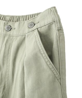 earth music&ecology 【綿100％】ポケットレースカラーパンツ Light Green