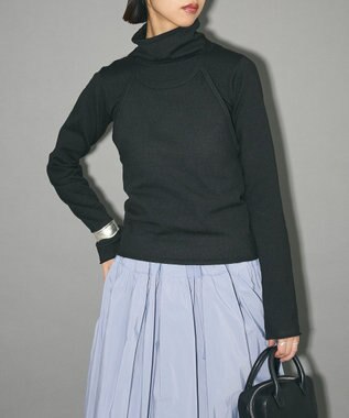 Green Parks ハイネックニット＋カシュクールニット Black