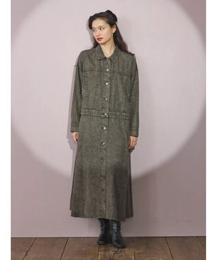 Green Parks ■ＥＳＣＡＲ　デニムジャケットワンピース Brown