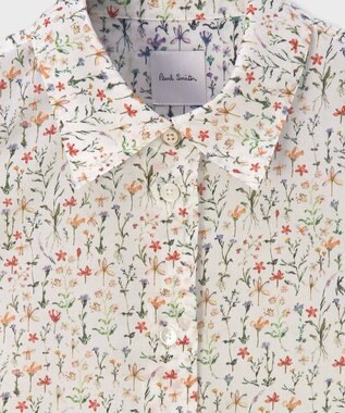 Paul Smith Water Colour Floral 半袖シャツ オレンジ