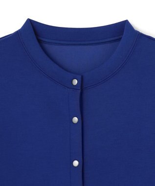 UNFILO L 【野呂佳代さん着用】BEAUTY FORM JERSEY スナップカーディガン ブルー