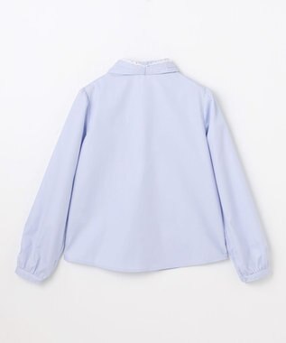 組曲 KIDS 【150-170㎝】 レースリボンタイブラウス サックスブルー