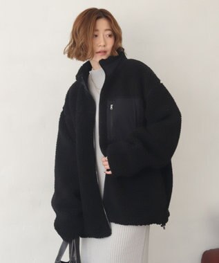 WEGO 【2025年秋冬新作アイテム/ユニセックス着用ITEM/SMLサイズ展開】ボアブルゾン ブラック