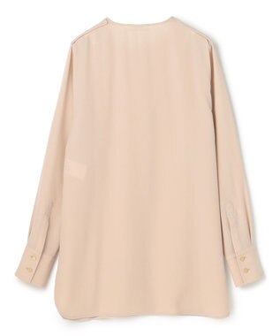 BEIGE， 【WEB限定・洗える】CLARION / ゴールド釦クルーネックブラウス Beige