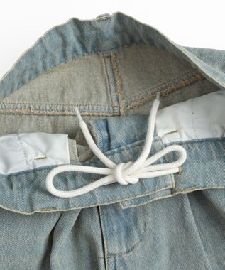 WEGO クロップドワイドデニムパンツ デニム淡加工色