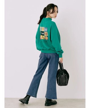 earth music&ecology Ｌｅｅ×ｅ．ｍ．ａ．ｅ．スリットフレアデニムパンツ Light Indigo