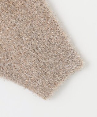 自由区 L 【洗える】フェザーラメ ニット モカ