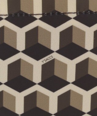 Y'SACCS キュービックモノグラム　スクエアショルダー チョコ