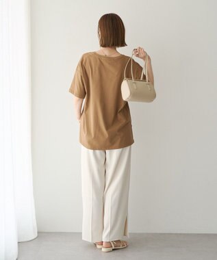 YECCA VECCA 【接触冷感】COOLスリットワイドパンツ Ivory