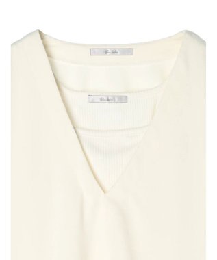 Green Parks Ｂ．ＳＥＴ２点深Ｖプルオーバー＋スクエアタンク Ecru