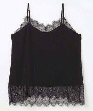 ANY デシンレースキャミソール ブラック