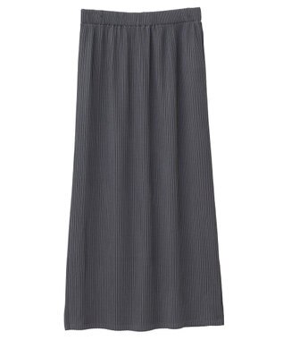 Green Parks 楽ちん涼やかドライタッチイージースカート Charcoal Gray