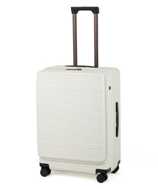 ACE BAGS & LUGGAGE ace. サルートン フロントオープンスーツケース M~Lサイズ 68～77L 05363 ホワイト