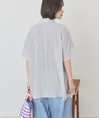 AMERICAN HOLIC 【接触冷感】シアーテーラード半袖ジャケット Light Gray
