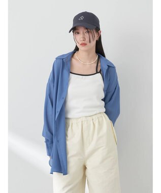 earth music&ecology シアーボーイズライクシャツ Off White