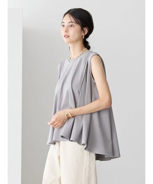 AMERICAN HOLIC 接触冷感バックフレアノースリーブプルオーバー Gray