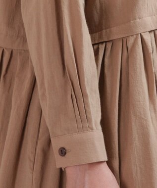 muuc 花刺繍モチーフのコットンローンワンピース ベージュ