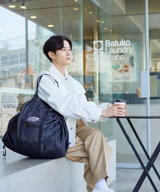 ROOTOTE 9657【BLT×RT コラボ商品】RT. Baluko Laundry Place.ランドリーバッグ. フロシキ 01：ブラック