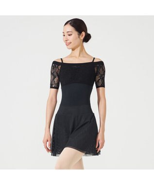 Chacott ハーフスリーブレオタード ブラック