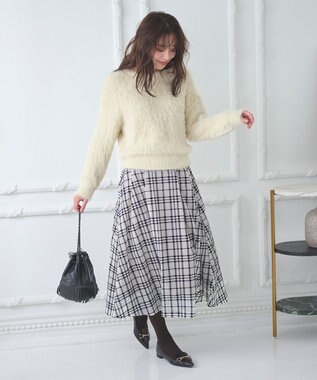 Feroux 【選べる4カラー】ゆるふわシャギー ニット ベージュ系