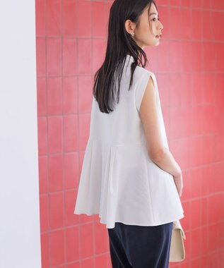 組曲 S 【先行予約】ツイルジャージーペプラム カットソー ホワイト系