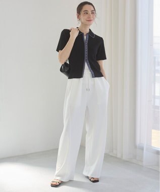 WEGO 【ANGIE VINTAGE/サマーニット】フロントホックポロニット ブラック
